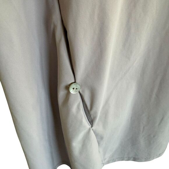 MarlaWynne Blouse ALine Collared Long Sleeve Button Up Back Pleat Rose 3XL XXXL - Picture 2 of 12